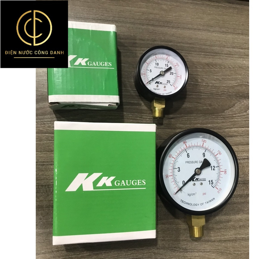 Đồng hồ đo áp suất KK GAUGES 5, 10, 15, 20, 25KG