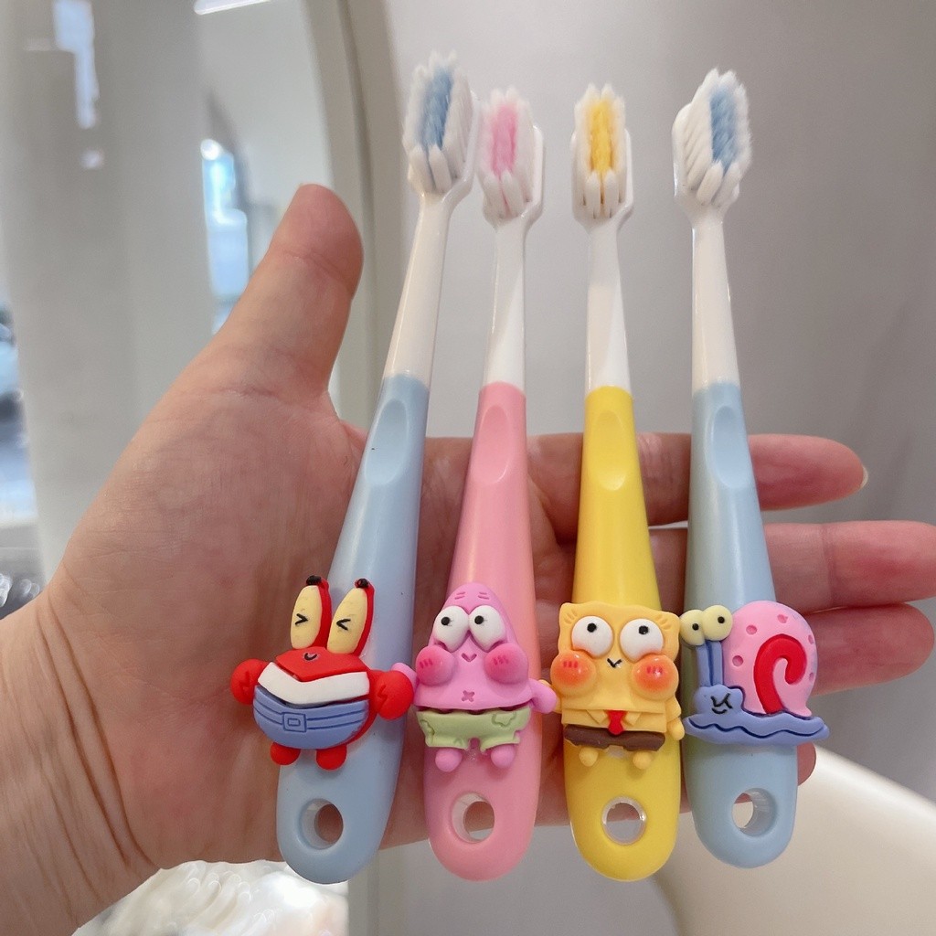 1-12 Tuổi SpongeBob SquarePants Lông Mềm Bàn Chải Đánh Răng Trẻ Em 6-12 Tuổi 3 đến 6 Tuổi Trên 6 Tuổ