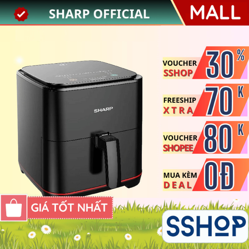 Nồi chiên không dầu Sharp KF-AF70EV-BK (7L) - Hàng Chính Hãng - SSHOP SSA