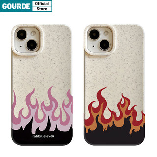Gourde Ốp lưng Iphone đơn giản ốp đt Lửa icon Họa Tiết Ốp Điện Thoại cute trắng Silicon Mềm Cao Cấp Chống Sốc Cho Iphone 15 14 12 13 11 Pro Max IP 7 8 Plus Iphon X XS XR XsMax