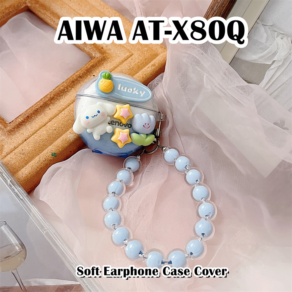 Dành Cho AIWA AT-X80Q Ốp Lưng DIY Hoạt Hình Tươi Dễ Thương Silicon Mềm Vỏ Tai Nghe Vỏ