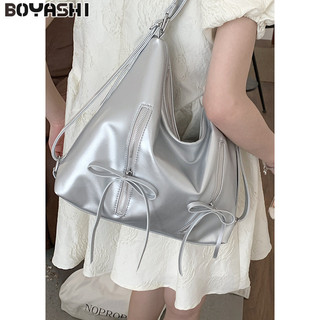 Boyshi Ba lô nơ Hàn Quốc túi tote nữ thông thường ba lô đeo vai sức chứa lớn