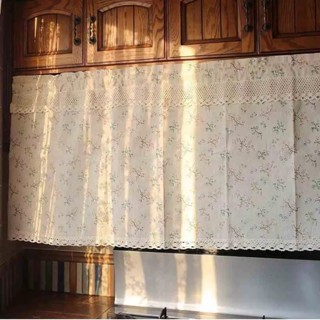 Rèm che cửa sổ nhỏ vải hoa dành dành vintage, màn cửa vải đẹp decor phòng ngủ dán tường chống nắng giá rẻ cao cấp