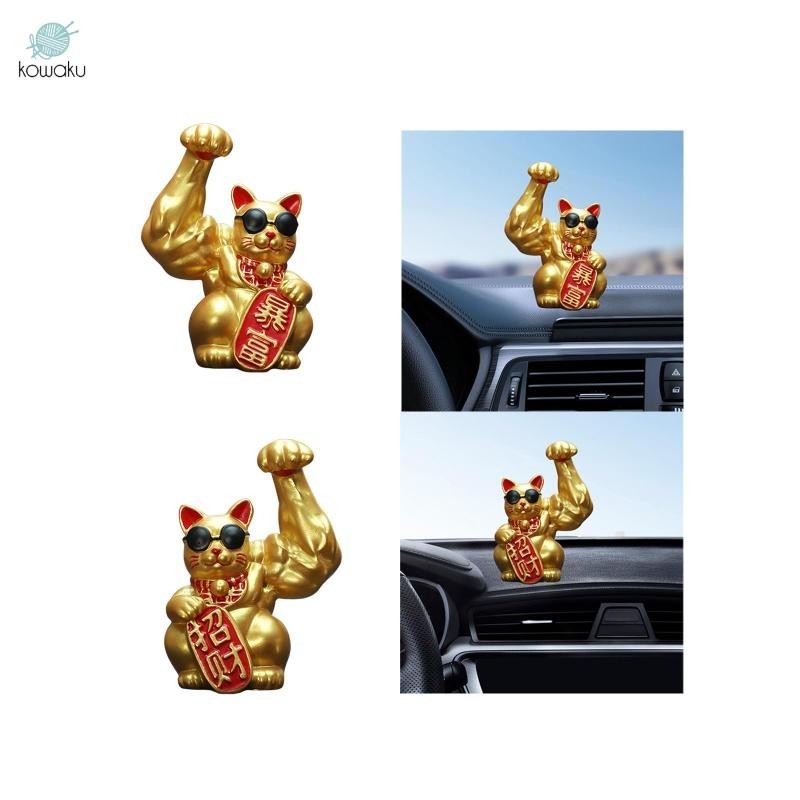 Kohaku Cat Figurine Trang trí phong thủy cho quầy sách