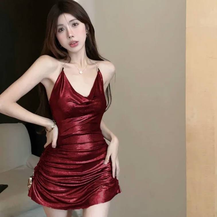 Phong Cách Cám Dỗ Gợi Cảm Hộp Đêm Thanh Tiệc Phải Có Người Ảnh Hưởng Phong Cách Phổ Biến Đầm Ôm Ôm Ôm Hơn Thiết Kế Eo Hẹp Hông bó sát @ | BigBuy360 - bigbuy360.vn