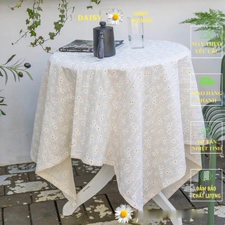 Khăn trải bàn hoa cúc gập xung quanh đơn giản phong cách hàn quốc