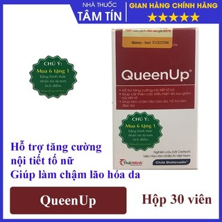 [CHÍNH HÃNG MUA 6 TẶNG 1] Viên uống QueenUp – Tăng cường nội tiết tố nữ, điều hòa kinh nguyệt, hỗ trợ làm đẹp da