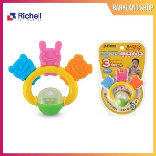 Xúc xắc gặm nướu 3 người bạn Richell - Đồ chơi ngậm nướu cho bé Richell