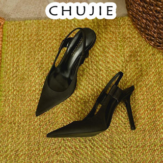 CHUJIE  dép sandal nữ đế cao giày cao gót nữ đi chơi giày sandal cao gót mũi hở mẫu mới Thiết kế độc đáo Đàn hồi Cá tính Đa màu sắc FGL24407RI 34Z240819