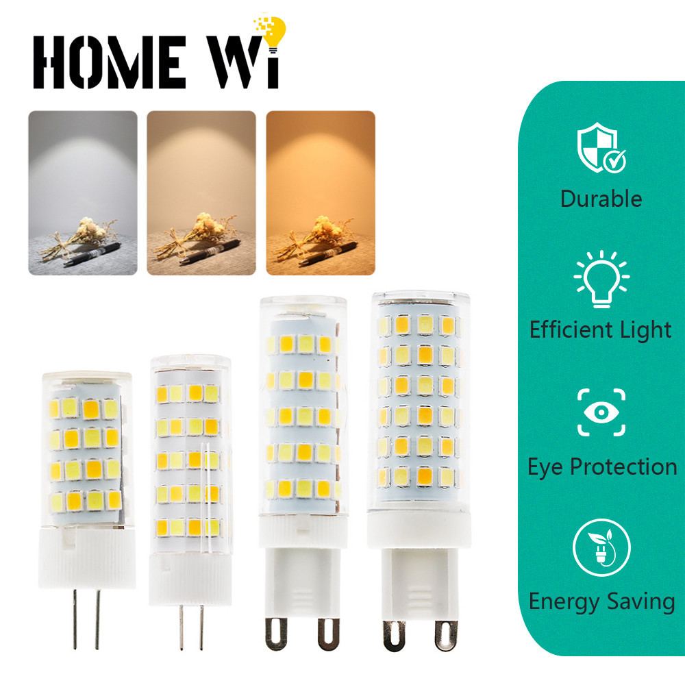 Bóng Đèn LED Gốm G4 G9 Bóng Đèn Trắng Ấm 3 Màu Bóng Đèn 220V 2W 3W 4W 5W 7W 9W Độ Sáng Cao Nhỏ