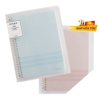 Sổ còng nhựa B5 binder 40 tờ Caro 5x5 kèm 5 bìa tab phân trang Klong Chọn Màu] MS 544 VPP KLONG