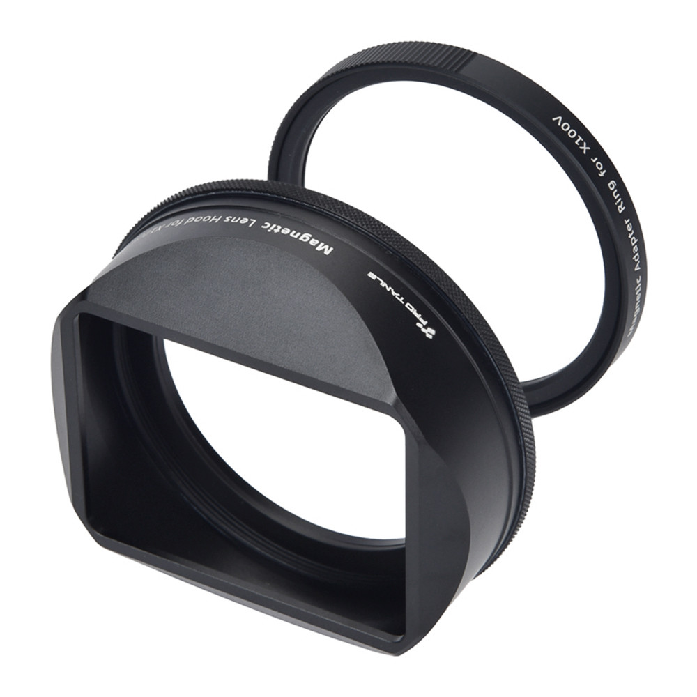 PRO TANLE Square Metal Lens Hood Thay thế cho Fujifilm Fuji X100VI Phụ kiện máy ảnh Lắp đặt từ tính