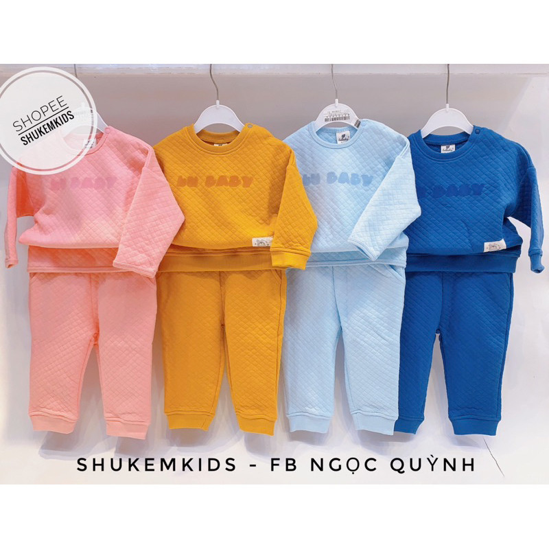 [LULLABY/ chính hãng] Bộ trần bông lullaby dầy thu đông bé gái bé trai