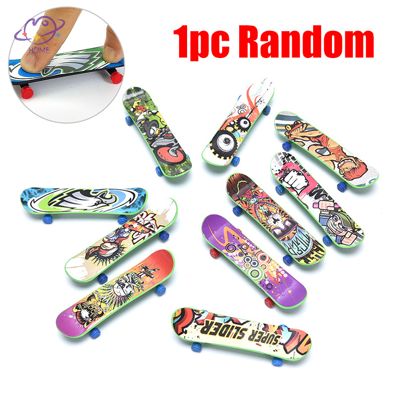 {Maysuper} 1x Mini Finger Skateboard Nhựa Finger Skate Scooter Bé Trai Mini Ván Trượt Đồ Chơi {VN}