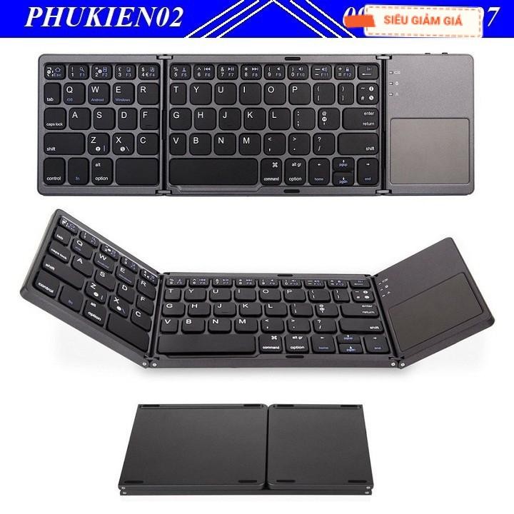 Bàn phím gấp Bluetooth B033 - Bluetooth Keybroad With Touchpad