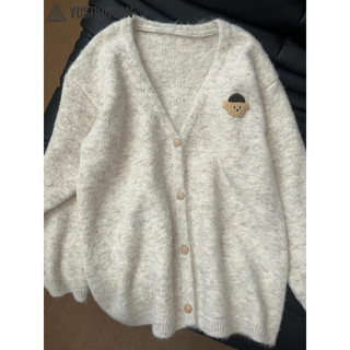 YUSHANLAN áo len cardigan áo khoác cardigan INS Vintage Dễ thương Casual WMJ2490SRP 38Z240915