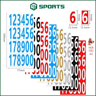 Decal Dán Số Từ 0 đến 9 (3.8cm*1.25cm) Không Thấm Nước Dẻo Dai - Tem Số Dán Đánh Số Đồ Dùng