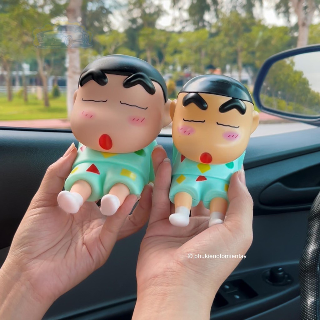 Trang Trí Ô tô Bàn Làm Việc Mô Hình Hoạt Hình Shin Dễ Thương, Trang Trí Nội Thất Ô tô Decor Bàn Làm Việc Cậu Bé Bút Chì 2