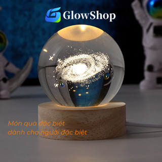Đèn Trang Trí Vũ Trụ Crystal Ball – Quả Cầu Pha Lê Phát Sáng 3D, Quà Tặng Sinh Nhật Lưu Niệm Ý Nghĩa