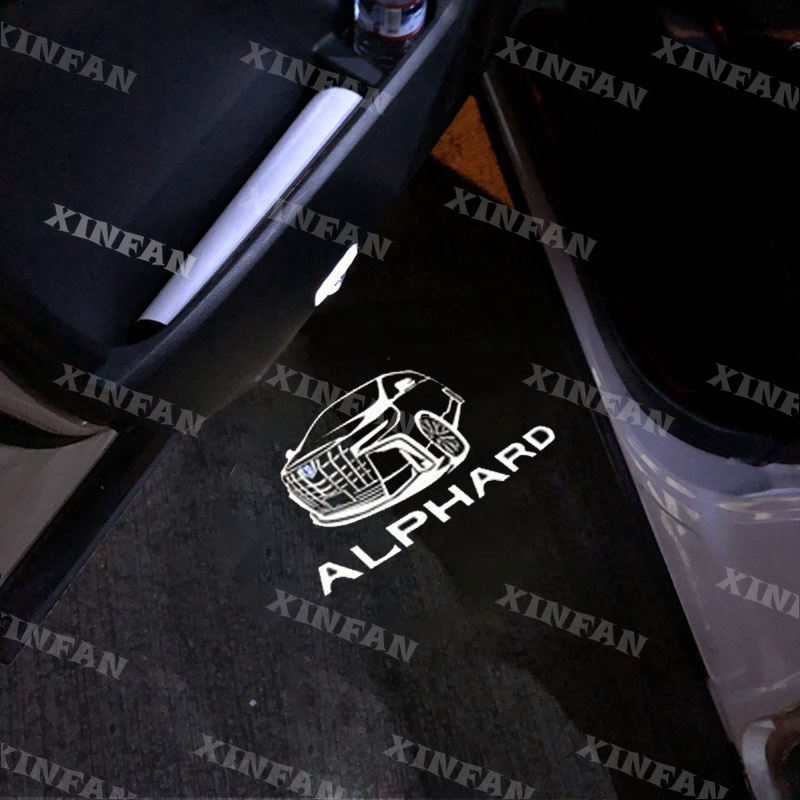 Xf 2 Chiếc Toyota Alphard Đèn chào mừng Alphard Vellfire sửa đổi đèn chiếu cửaToyota Alphard Đèn chà