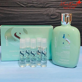 Combo dầu gội và huyết thanh chống rụng tóc Alfaparf Milano Semi Di Lino Scalp Renew Hair Loss 
