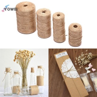 Yowei Dây vải lanh gai dầu tự nhiên Dây vải bố xoắn đay Dây thừng DIY Trang trí thủ công VN
