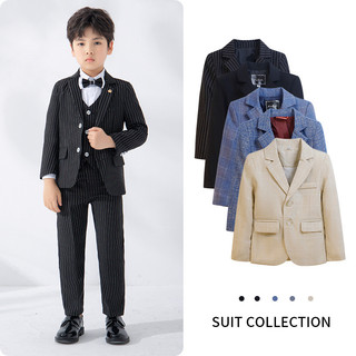 Quần Áo Trẻ Em Thu Đông Phong Cách Mới Bé Trai Nhỏ Phù Hợp Với Áo Khoác Đơn Áo Vest Phiên Bản Hàn Quốc Thường Ngày Đẹp Trai Suit-0927
