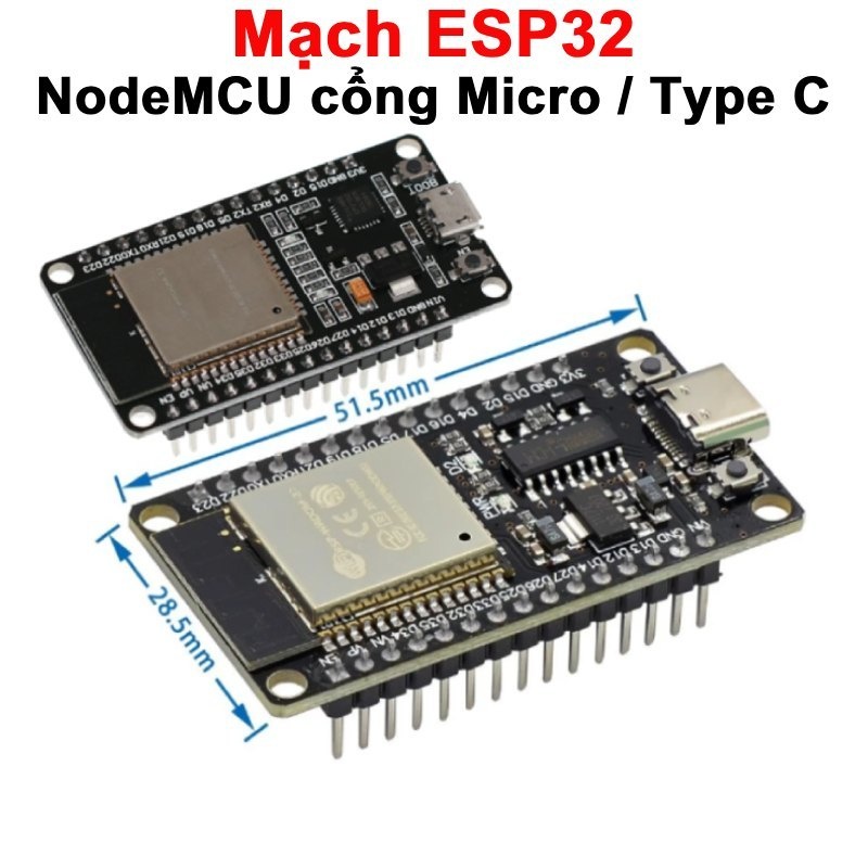 [Deal tốt] Mạch NodeMCU ESP32 WiFi+ Bluetooth