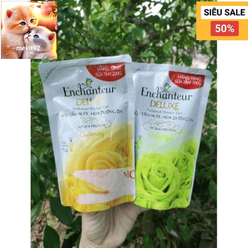 (COMBO 2 TÚI) Sữa tắm Enchanteur  200 Gr - sữa tắm enchanteur Charming - sữa tắm enchanteur delightf