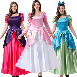 Lọ Lem Chị Em Công Chúa Trang Phục Hóa Trang Dài Váy Hiệu Suất Trang Phục Giáng Sinh Halloween Đảng Nữ Đầm 3 Màu