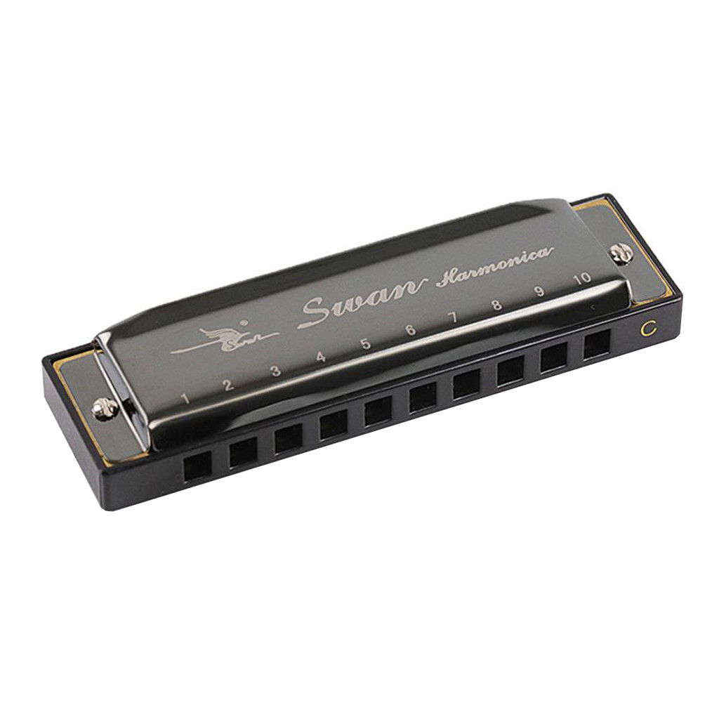 Swan SW1020-7 10 lỗ 20 tông màu Blues Diatonic Harmonica Key of C Mouth Organ với vỏ ABS Hiệu suất t