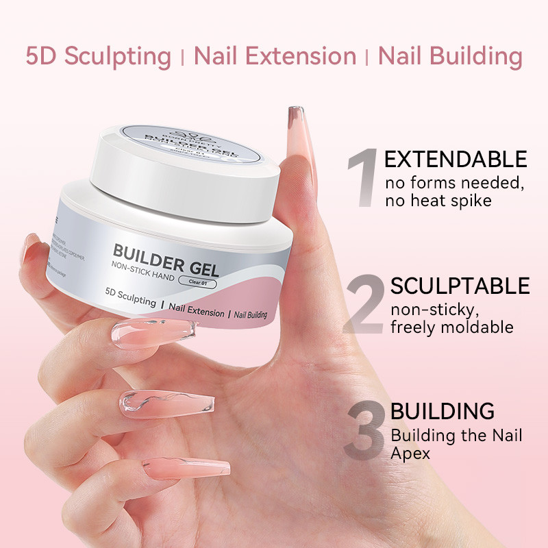 【Local】BORN PRETTY 60g Không Dính Nhanh Nối Dài Móng Tay Gel Trong Suốt Milky White 3D Khắc Đúc Keo Ngâm Tắt Xây Dựng UV Gel Vernis | BigBuy360 - bigbuy360.vn