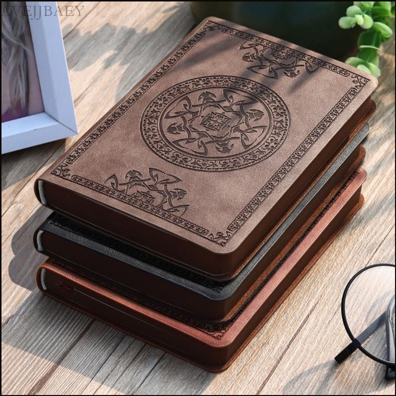 Portable Vintage Pattern PU Leather Notebook Diary Notepad Stationery