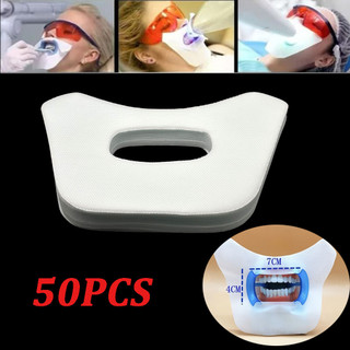 Bộ 50 Nha Khoa Răng Miệng Răng Vải Cotton Khăn Làm Trắng Răng Mặt Gạc Nha Khoa Mặt nạ Miệng Vải Nước Bọt Miếng Lót Sản Phẩm Nha Khoa