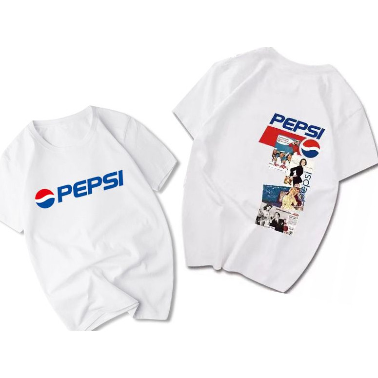 Coca Cola Fanta Sprite Áo Thun Tay Ngắn Coca Cola Pepsi Cola Quần Áo Nam Nữ Cặp Đôi Mặc Hợp Thời Tra
