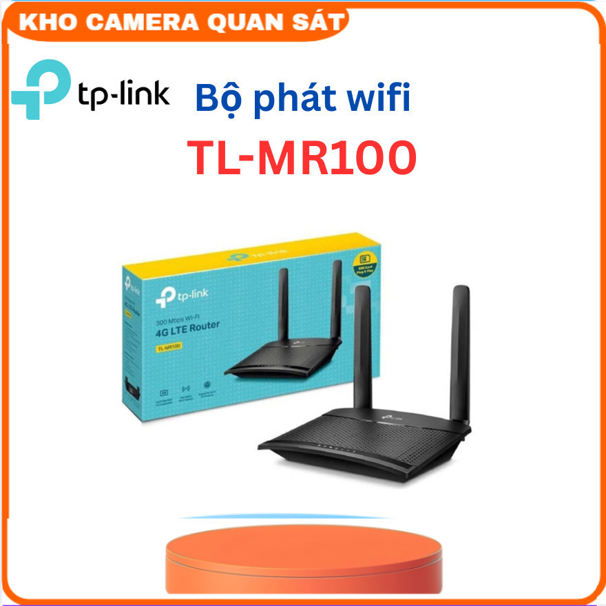 Bộ Phát Wifi 4G TP LINK TL-MR100 4G LTE Dùng Sim DATA-Kho camera