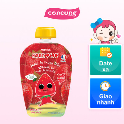 Nước ép thạch Andros Fruit Me Up vị dâu 90g