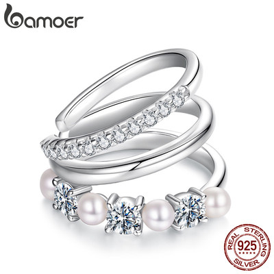 Bông tai và vòng đeo nữ từ bạc 925 và moissanite, có ngọc trai, chống dị ứng - Perfect Gift