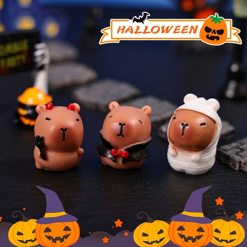 Halloween Capybara Trang Trí Mũ Ma Thuật Mini Capybara Hình Quà Tặng Halloween