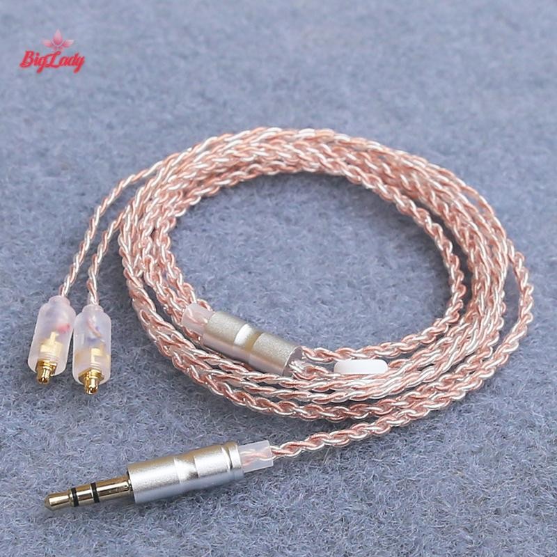 Cáp nâng cấp tai nghe Biglady HiFi MMCX 3.5mm 1.2m Cáp lõi mạ bạc cho Sennheiser IE200 / IE300 / IE6