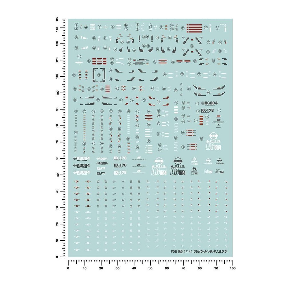 20250731 Artisan 's Club RG 1 / 144 RX-178 MK2 Đề can trượt nước Aeug (Không có hình, không có mẫu) 