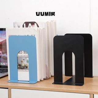 UUMIR 1 / 2 CÁI Bookends, Giá đỡ sách chống trượt bằng kim loại, Nút chặn sách hình chữ L dày đơn giản hỗ trợ văn phòng