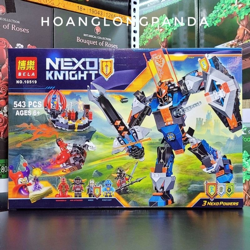 ( Hộp mù ) [Nexo Knight] Lắp ráp Lari 10519 Hiệp Sĩ Máy | The Black Knight Mech | 543 chi tiết