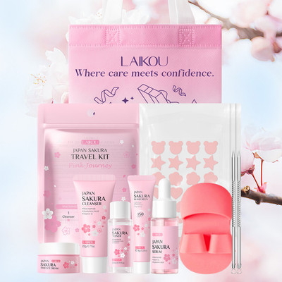 Bộ du lịch chống sương mù LAIKOU Japan Sakura – Làm sáng da, chăm sóc mụn trứng cá & cần thiết khi di chuyển