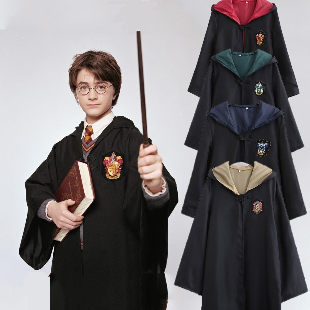 BBCOSPLAY - Áo Choàng Phù Thuỷ Harry Potter - Choàng Phù Thủy Hogwarts School (Size Từ 115 Đến XXL)
