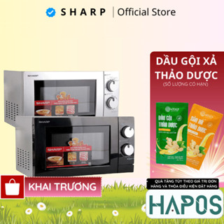  Lò vi sóng Sharp mini 20L Chính hãng vi ba hâm nóng đồ ăn nhanh không có nướng núm xoay cơ 700W-800W  R-205VN-S - HAPOS 