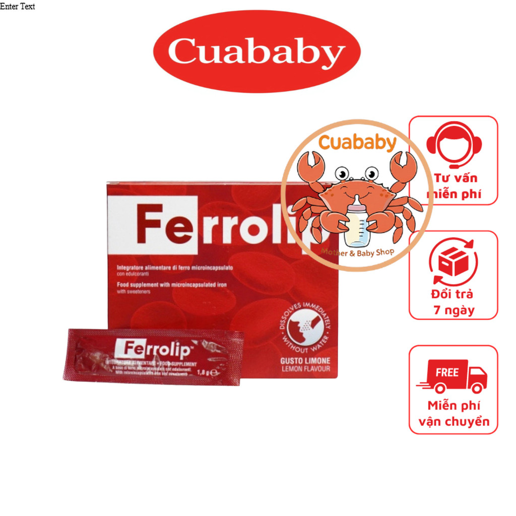 Sắt Bầu Ferrolip Sắt Sinh Học Bổ Sung Sắt Cho Mẹ Bầu Sau Sinh Và Người Thiếu Máu Sắt Hộp 20 Gói - Bi