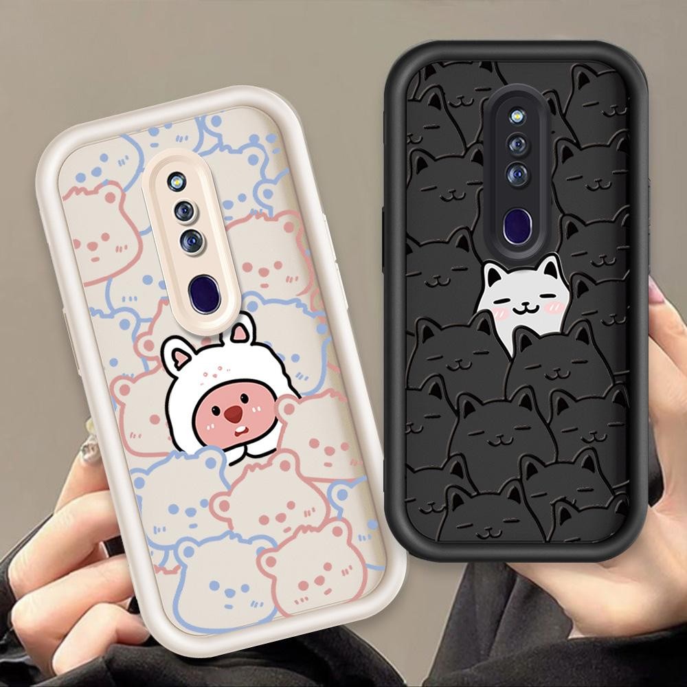 Ốp Lưng Cho OPPO F11 Pro Hoạt Hình Silicon Cầm Tay Mềm Ốp lưng TPU Mèo Loopy Mắt Thiên Thần Chống Số
