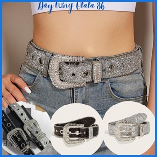 Thắt lưng chi tiết đính đá lấp lánh siêu đẹp, kiểu YK2 dành cho nữ phong cách Cao bồi  OLL277