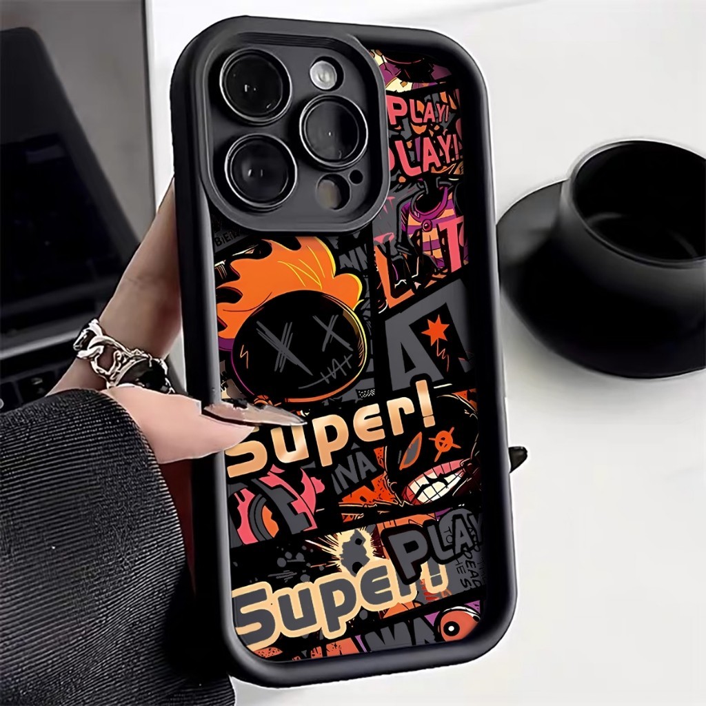 Graffiti Hợp Thời Trang Thoáng Mát Minh Họa Tương Thích Cho iphone 11 Silicon Mềm Ốp Lưng Điện Thoại